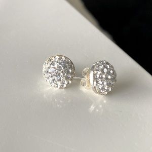Swarovski element silver Earrings